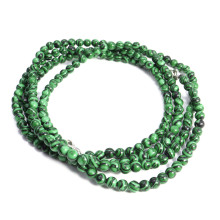 Бусы из камня Малахит приносит исполнение желаний, привлекает счастье 4мм Бусы из камня Малахит приносит исполнение желаний, привлекает счастье 4мм