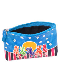 Косметичка "Кошки" (кожа) набор из 3-х