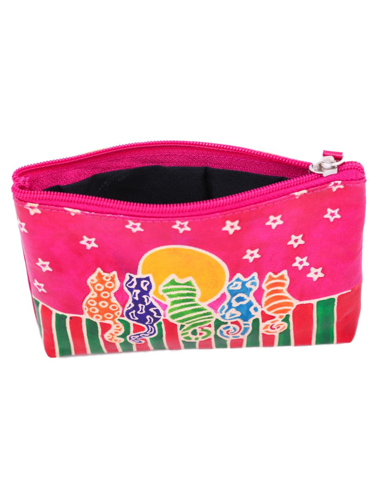 Косметичка "Кошки" (кожа) набор из 3-х