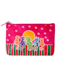 Косметичка "Кошки" (кожа) набор из 3-х