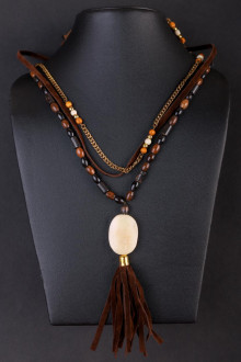 Украшение бусы кость  К-2024