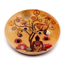 Подставка под благовония Будда по денежным деревом - финансовая защита 11см Подставка под благовония Будда по денежным деревом - финансовая защита 11см