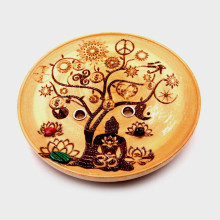 Подставка под благовония Будда по денежным деревом - финансовая защита 11см Подставка под благовония Будда по денежным деревом - финансовая защита 11см