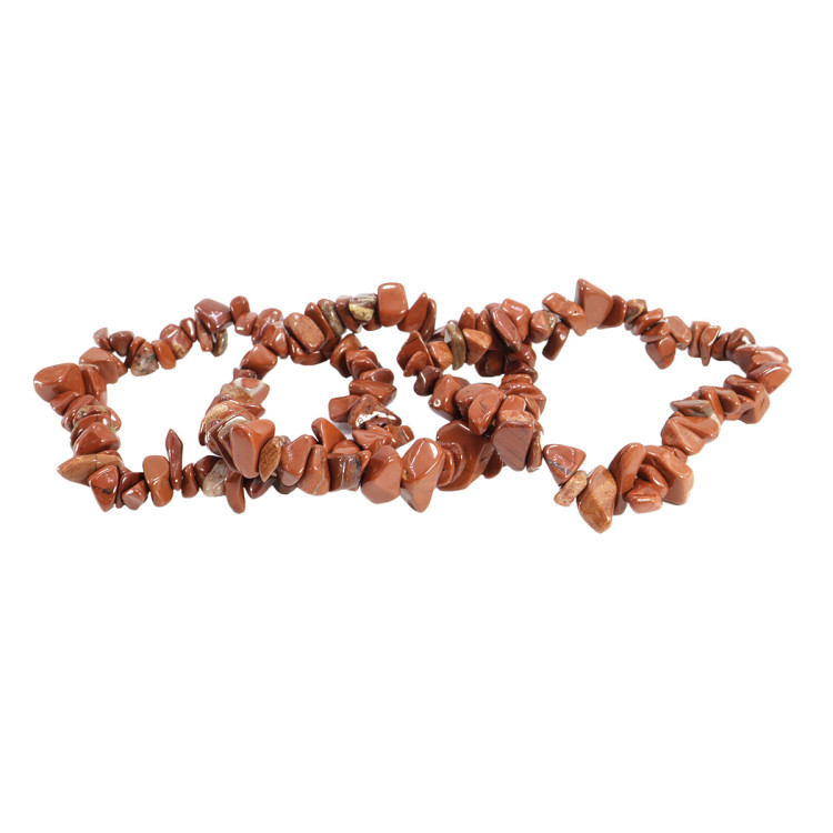 Браслет из камня уп-3шт Яшма красная привлекает изобилие