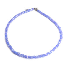 Бусы чокер Кубик хрусталь Небесная лазурь 4мм-38см алмазная огранка Бусы чокер Кубик хрусталь Небесная лазурь 4мм-38см алмазная огранка