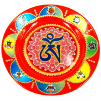 Тарелка декоративная Ом тибетский 20см керамика