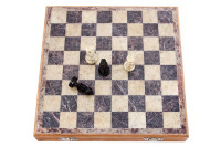 Шахматы 12" (камень+дерево)  Иг12ш