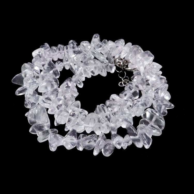 Бусы каменные  Горный хрусталь 47см 25g символ удачи и благополучия