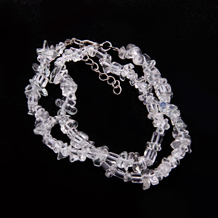 Бусы каменные  Горный хрусталь 47см 25g символ удачи и благополучия