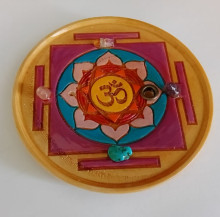 Подставка под благовония Шри Янтра - символ изобилия и процветания11см Подставка под благовония Шри Янтра - символ изобилия и процветания11см