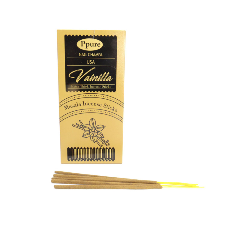 Благовония Ppure Extra Thick Vanilla Ваниль уп-6шт по 5 толстых палочек