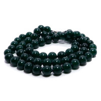 Бусы из камня Зеленый агат 6мм дарует стабильность и процветание