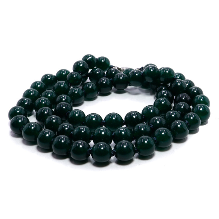 Бусы из камня Зеленый агат 6мм дарует стабильность и процветание