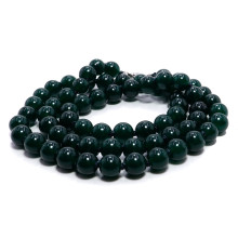 Бусы из камня Зеленый агат 6мм дарует стабильность и процветание