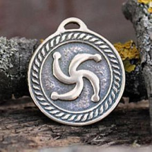 BV01-23 Оберег № 23 Символ Рода, бронза, Д-27мм, 27*30мм (СО )