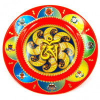 Тарелка декоративная Ом тибетский 20см керамика