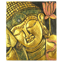 Панно Будда 24х20см, дерево