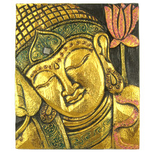 Панно Будда 24х20см, дерево