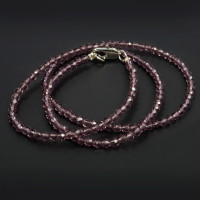 Бусы Шпинель Лиловый вечер d-3мм 46см с алмазной огранкой