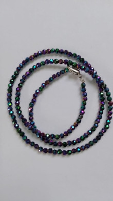 Бусы Шпинель Лиловый вечер d-3мм 46см с алмазной огранкой Бусы Шпинель Лиловый вечер d-3мм 46см с алмазной огранкой