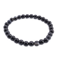 Браслет каменный  Черный агат - защита от дурного глаза порчи и соперниц