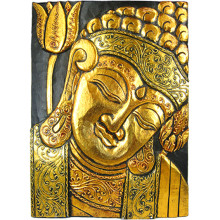 Панно Будда 39х30см, дерево