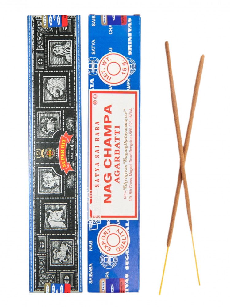 Благовония "Satya Super Hit/Супер Хит и Nag Champa/Наг Чампа", набор из 2 блоков по 15 гр.