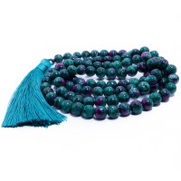 Четки  из камня Цоизит-  укрепление взаимоотношений и семейное счастье 100бус 8mm