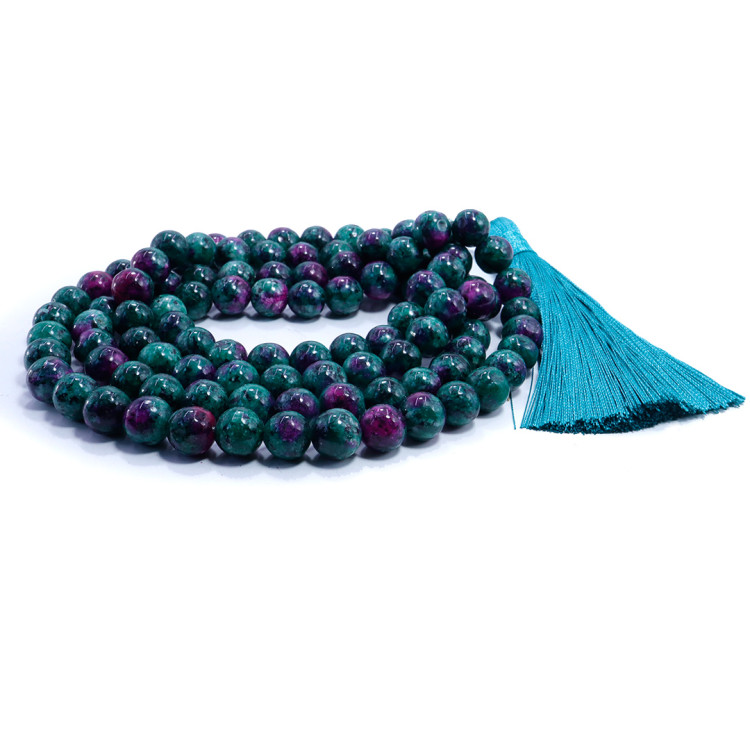 Четки  из камня Цоизит-  укрепление взаимоотношений и семейное счастье 100бус 8mm