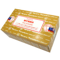 SATYA прямоуг. благовония Myrrh МИРРА 15гр. блок 12шт.