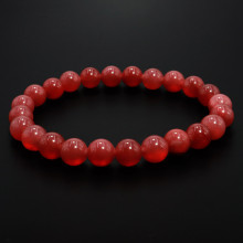 Браслет из камня Рубиновый агат создает вокруг владельца поле очарования и магнетизма 8мм