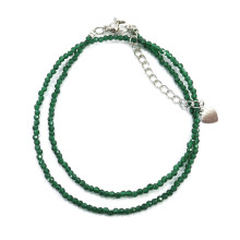 Бусы Чокер Шпинель Сияние Изумрудов с огранкой d-2мм 38см Бусы Чокер Шпинель Сияние Изумрудов с огранкой d-2мм 38см