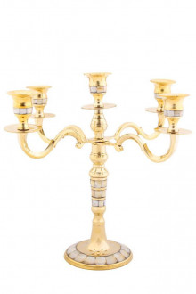 Подсвечник  П70103 на 5 свечей с перламутром