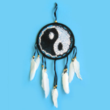 11 Ловец снов Инь-Ян 47см, d.17см 11 Ловец снов Инь-Ян 47см, d.17см