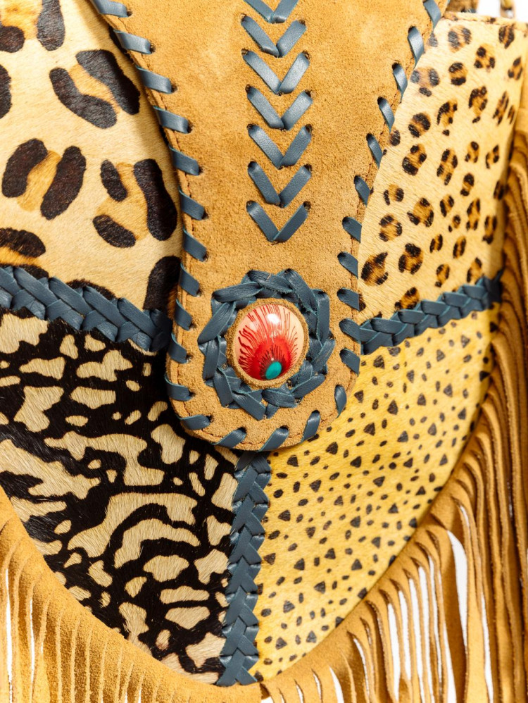 Сумка замшевая с бахромой через плечо 1127/2