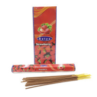 Благовония Satya Hexa Strawberry Клубника аромапалочки уп-6шт