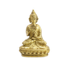 Будда дарует защиту и ограждает от всех бед Статуэтка бронза Gold h-10см L-7см 450гр Будда дарует защиту и ограждает от всех бед Статуэтка бронза Gold h-10см L-7см 450гр