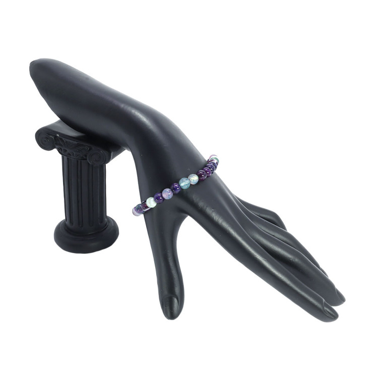 Браслет каменный Флюорит - камень счастья верности и любви 6мм