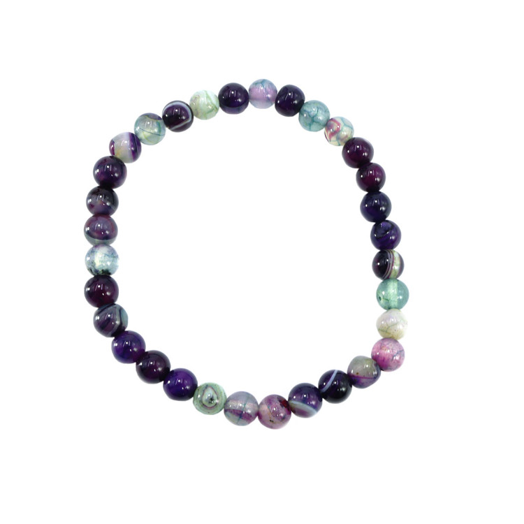 Браслет каменный Флюорит - камень счастья верности и любви 6мм