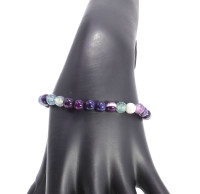 Браслет каменный Флюорит - камень счастья верности и любви 6мм