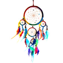 Ловец снов цветной с натуральными камнями d.17см Ловец снов цветной с натуральными камнями d.17см
