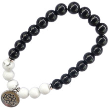 BX Браслет с подвеской на Гармонию (Лотос) камень,8мм