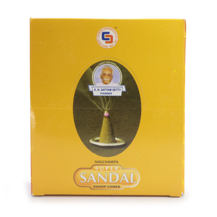 Super SANDAL Satya  Благовония конусы dhoop cones уп-12 шт