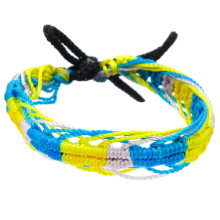 B03-89 Фенечка (браслет) 10мм, текстиль