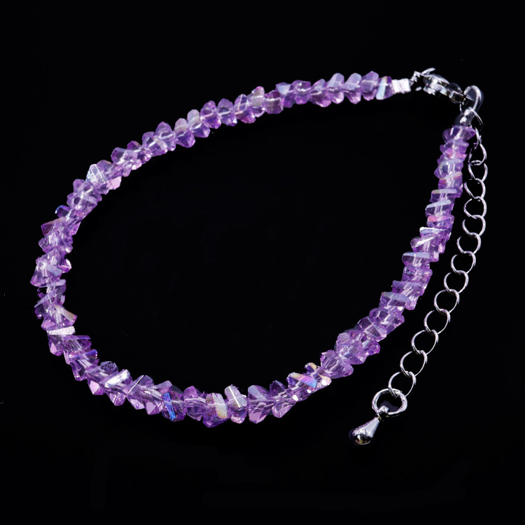 Браслет Шпинель с алмазной огранкой Сиреневый 3мм