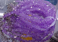 Браслет Шпинель с алмазной огранкой Сиреневый 3мм