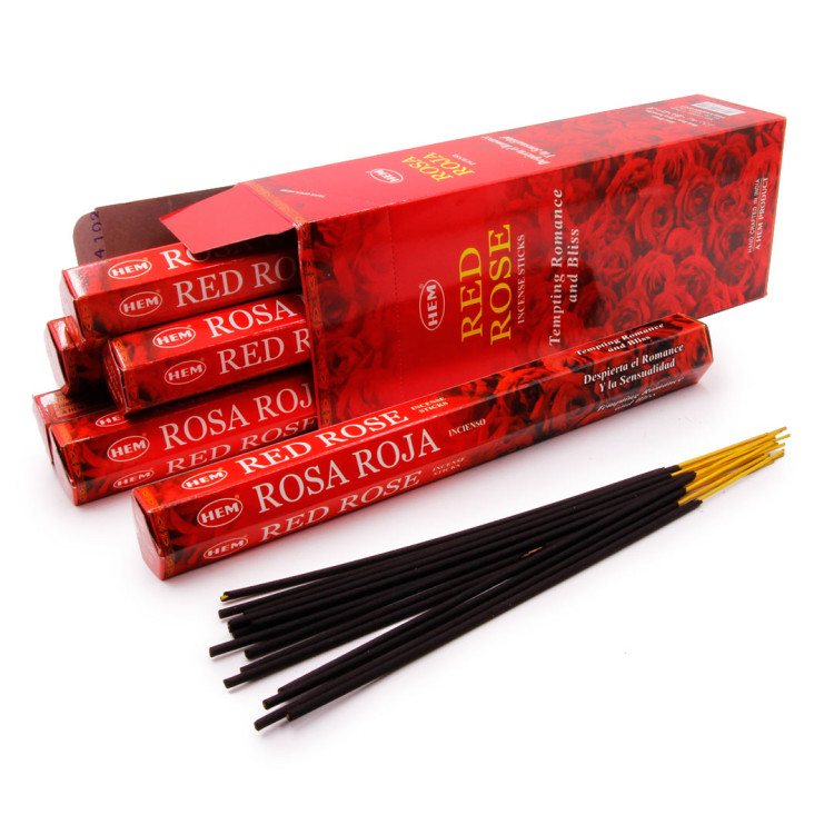 Благовония HEM RED ROSE Красная роза уп-6шт