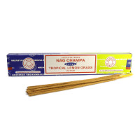 Благовония Satya 16gm Combo Nag Champa- Tropical LemonGrass Комбо Нагчампа- Тропич.Лимонник уп-12шт