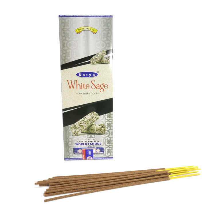 Благовония Satya Hexa White Sage Белый Шалфей аромапалочки уп-6шт