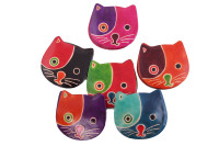 Зеркало в кож. оправе "Кошка" .